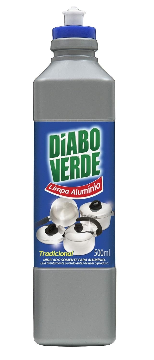 Limpa Alumínio Tradicional 500ml - Diabo Verde | Limpeza Profunda e Brilho Duradouro