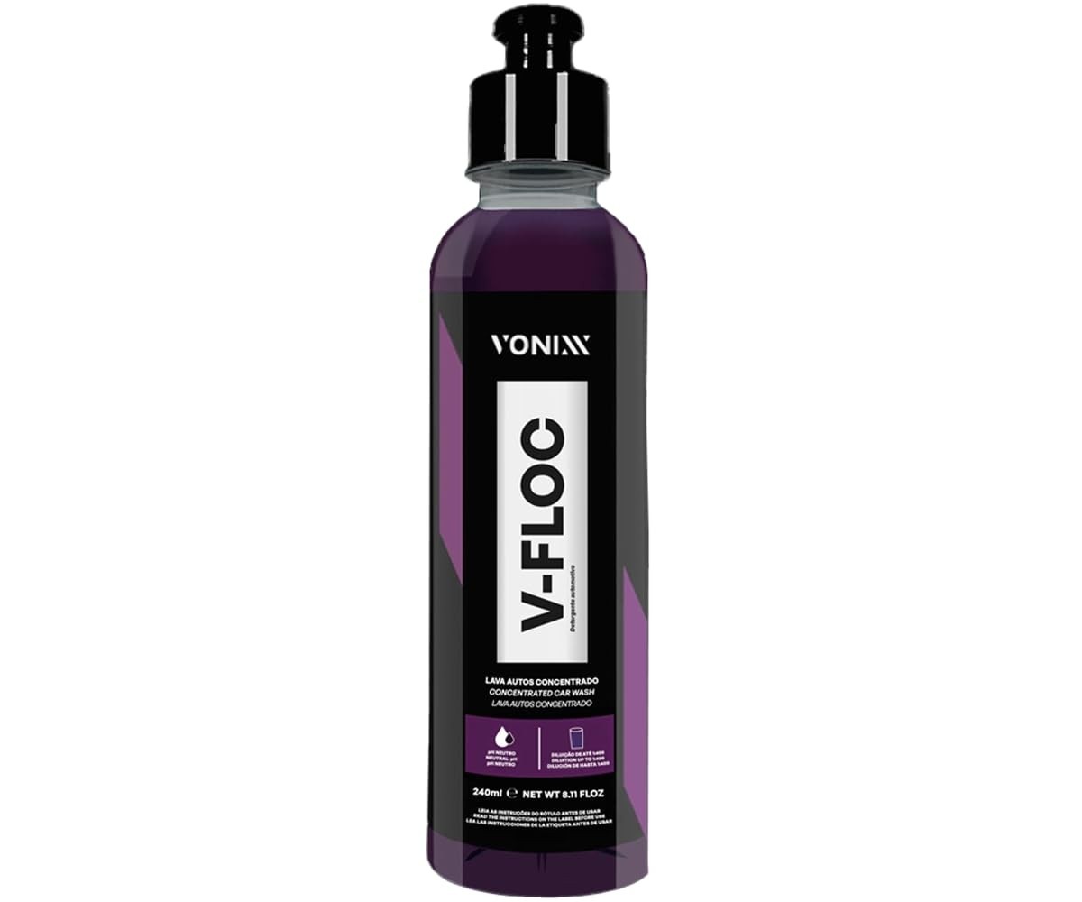 Shampoo Automotivo V-Floc Vonixx 240ml: Limpeza Profunda e Brilho Impecável