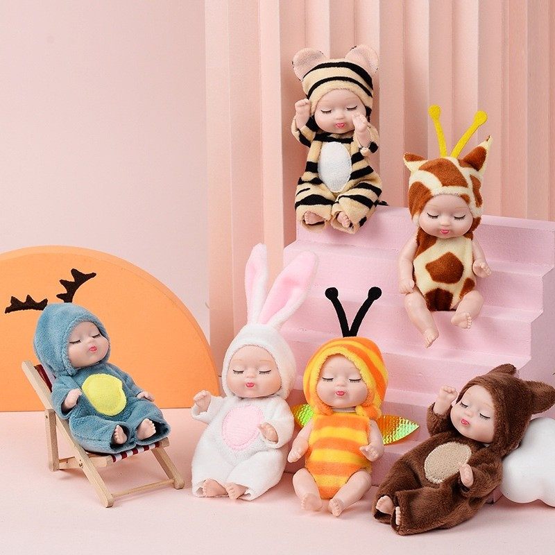 Mini Bebê Reborn: Boneca Realista que Simula Sono Profundo