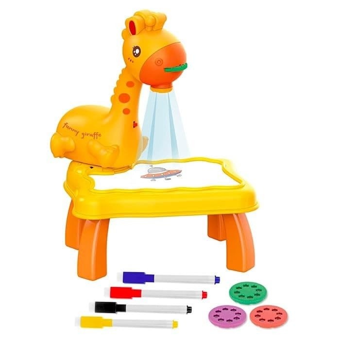 Mesa Projetora de Desenhos Infantil Girafinha - Estimule a Criatividade com Projeção Mágica