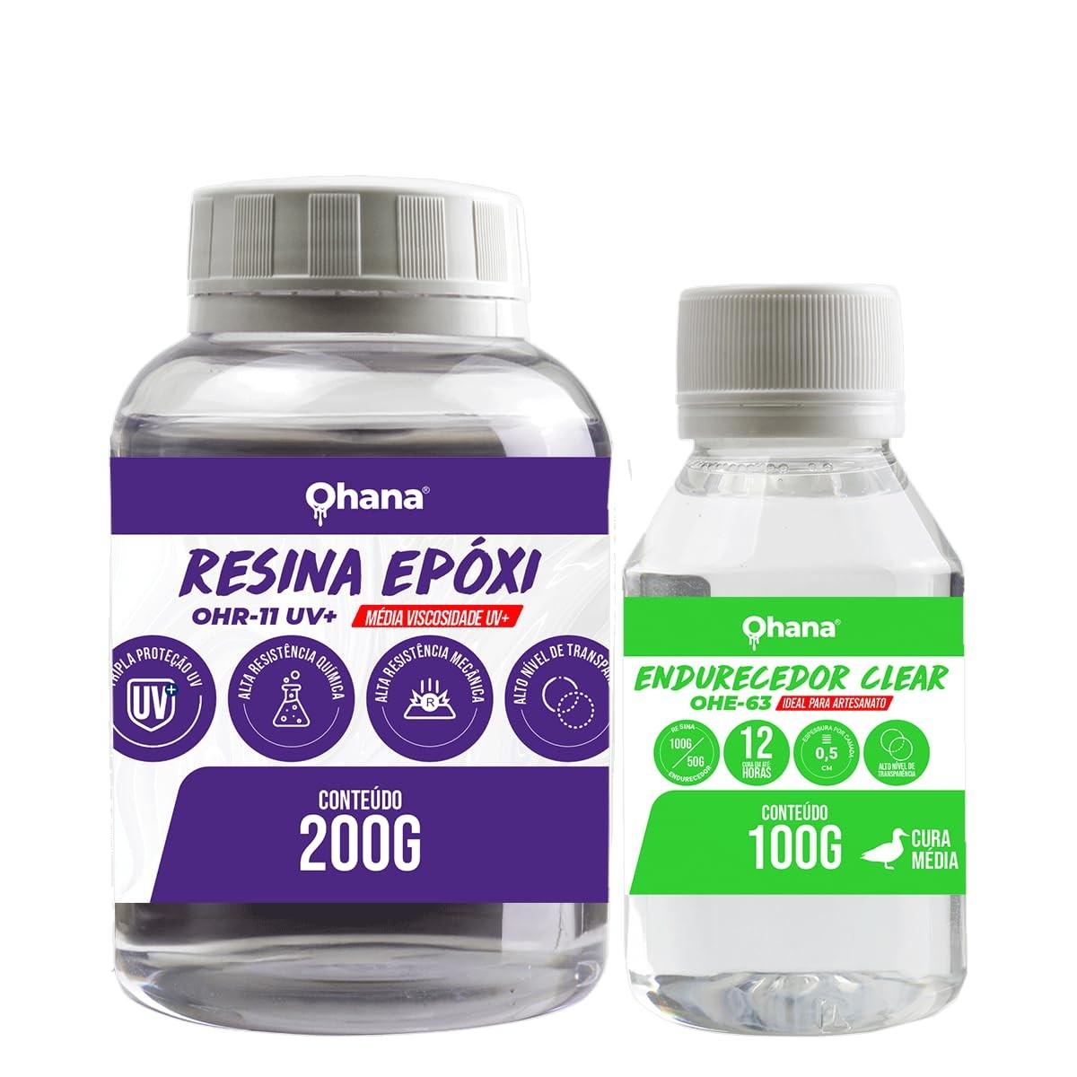 Resina Epóxi de Média Viscosidade com Proteção UV+ - 300g para Projetos Transparentes e Duráveis
