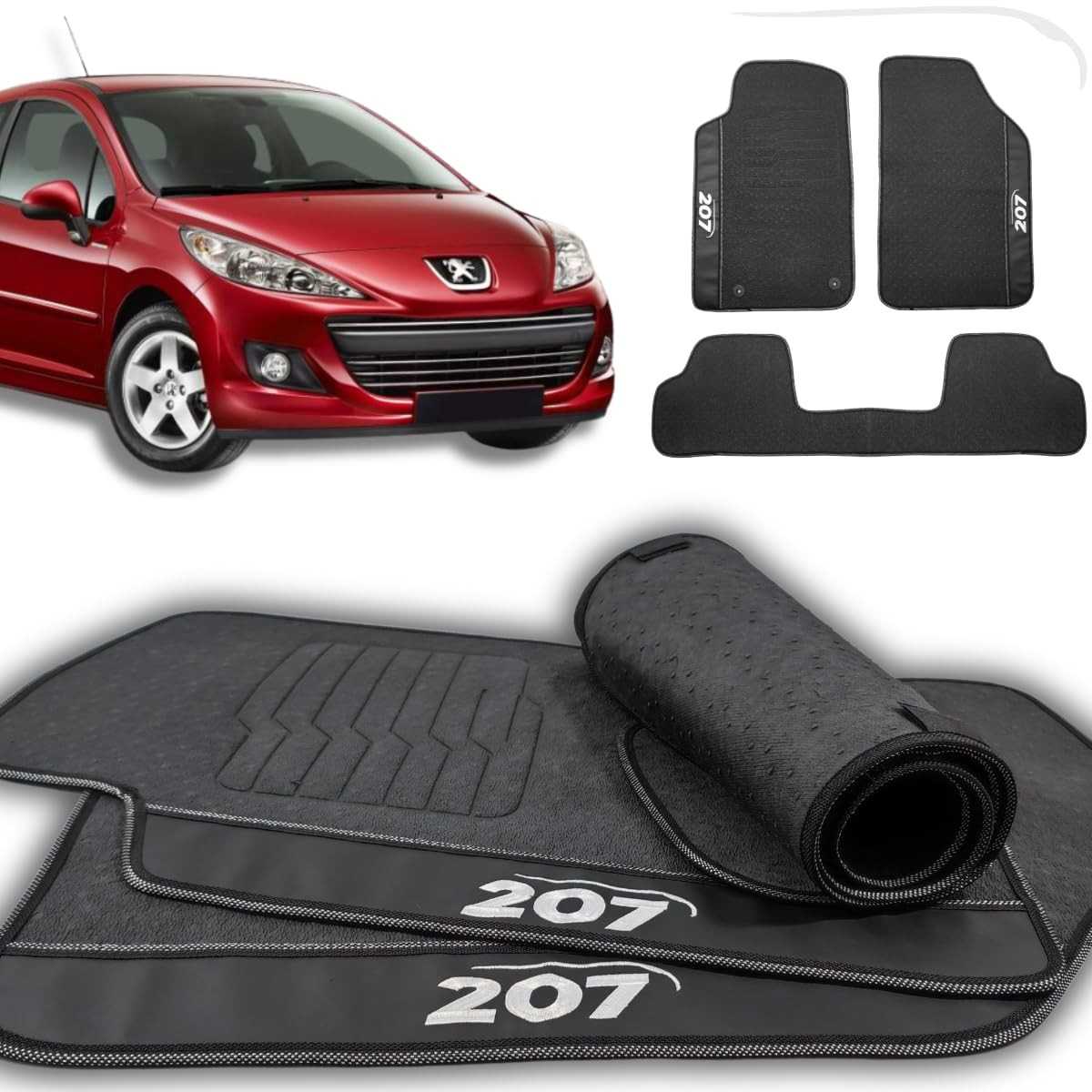 Tapete Borracha Peugeot 207 2010-2014: Proteção Total e Estilo Premium