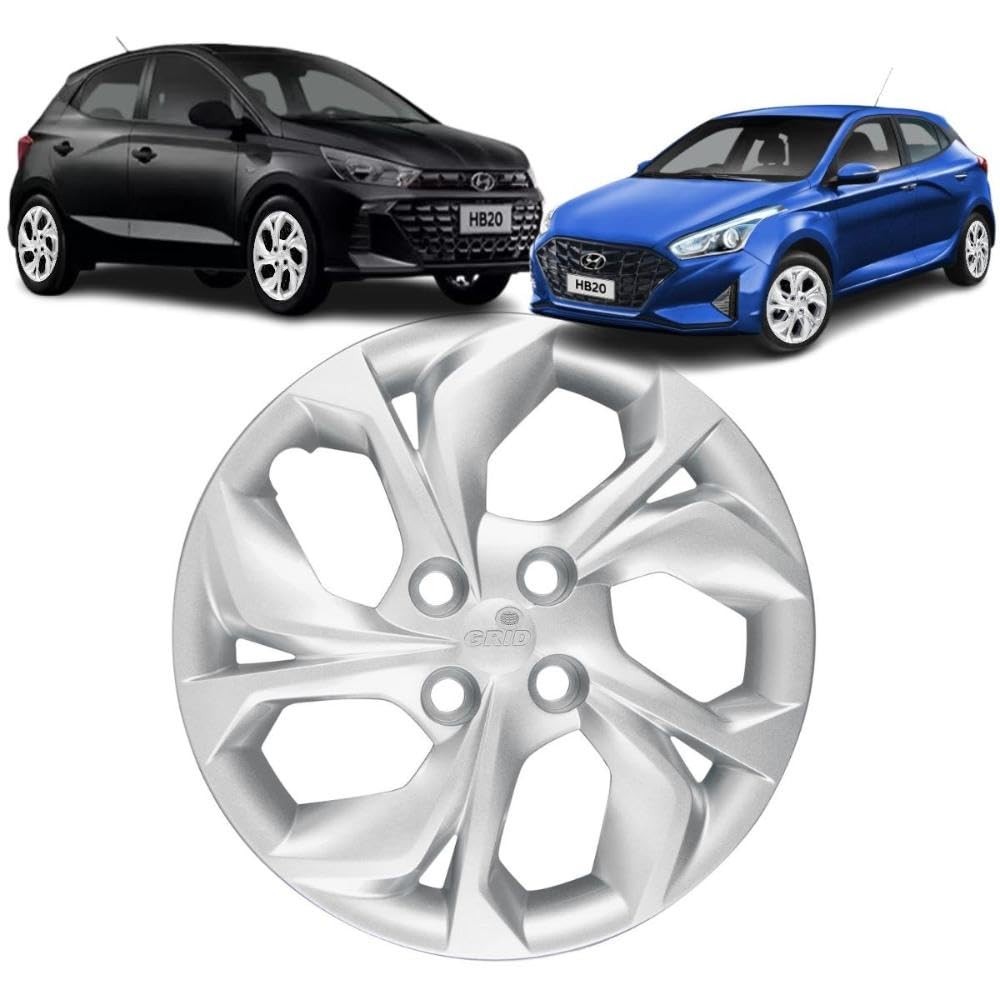Calota Aro 15 Hyundai HB20 2020-2015 Padrão Grid: Estilo e Proteção para Seu Carro