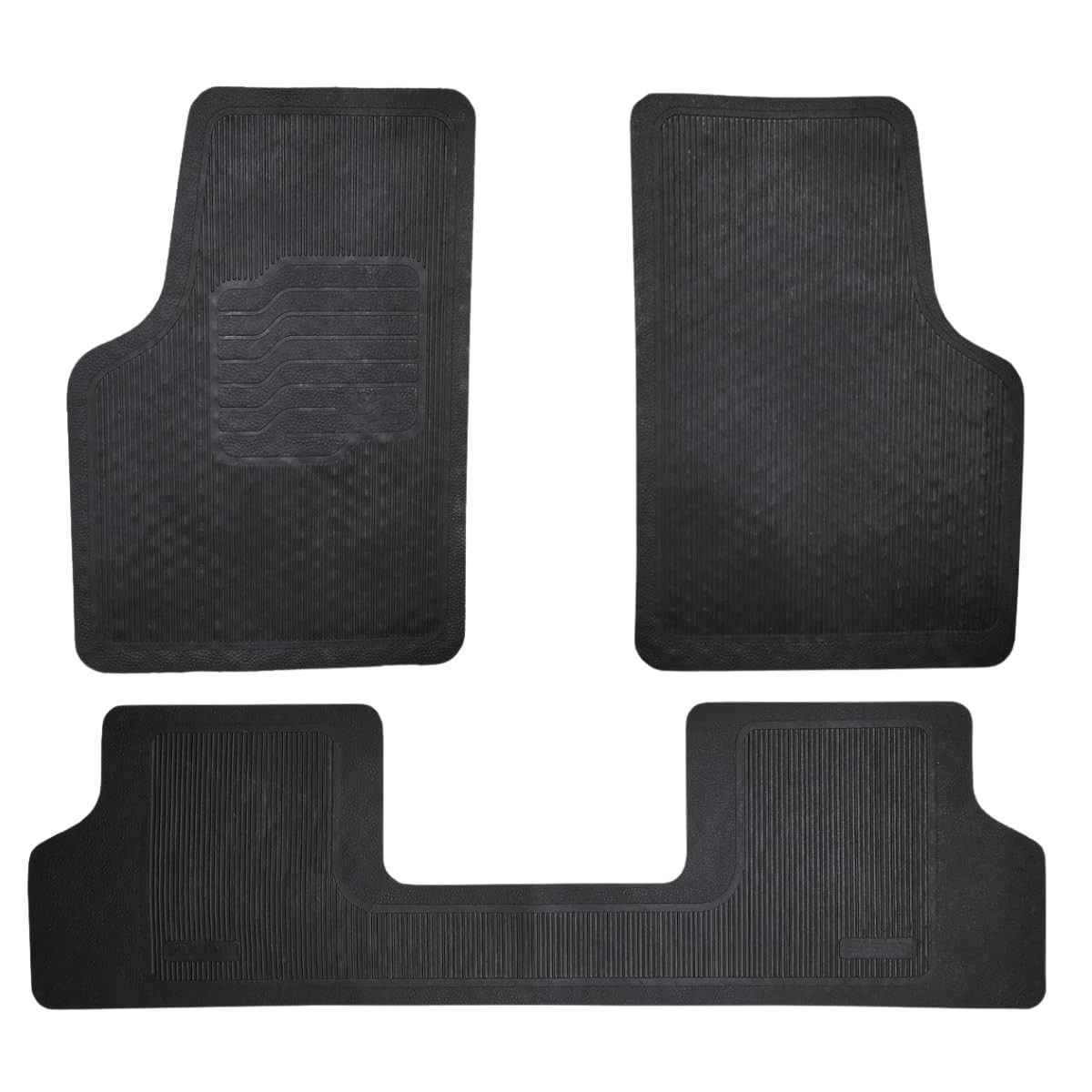 Tapete Borracha Automotivo Universal 3 Peças Preto - Proteção e Estilo para Seu Carro