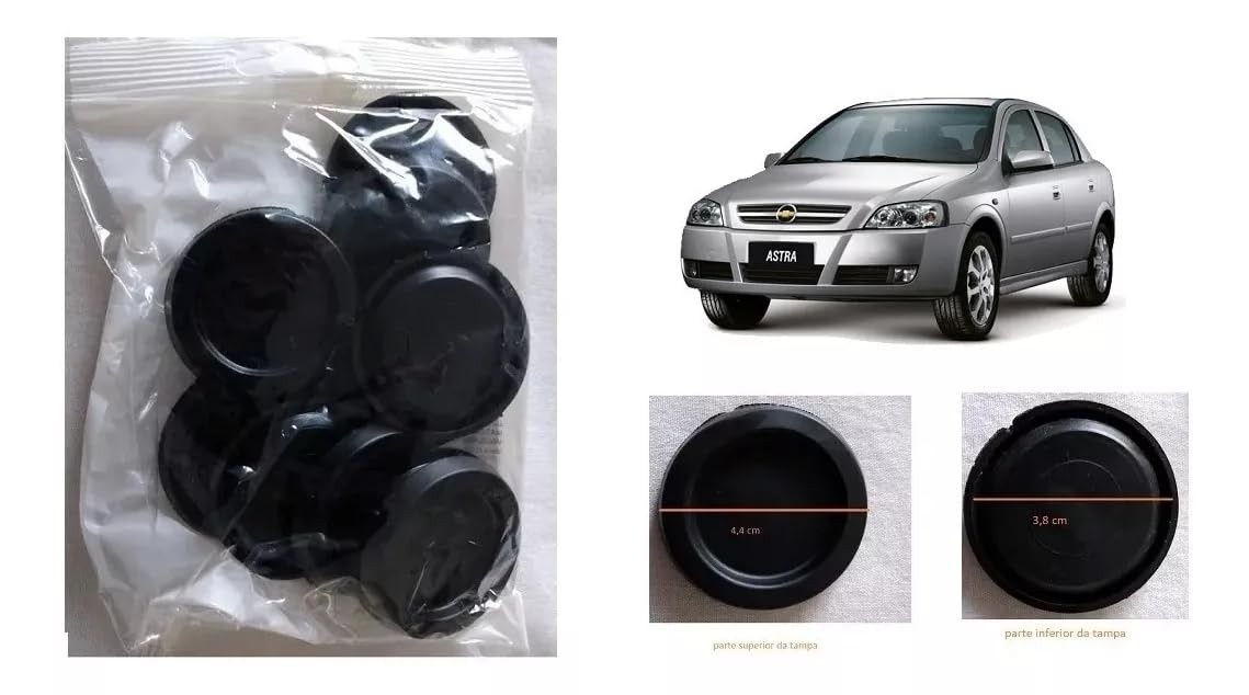 Tampões de Borracha 38mm para Assoalho e Porta-Malas Astra (1999-2011) - Vedação e Proteção Essencial
