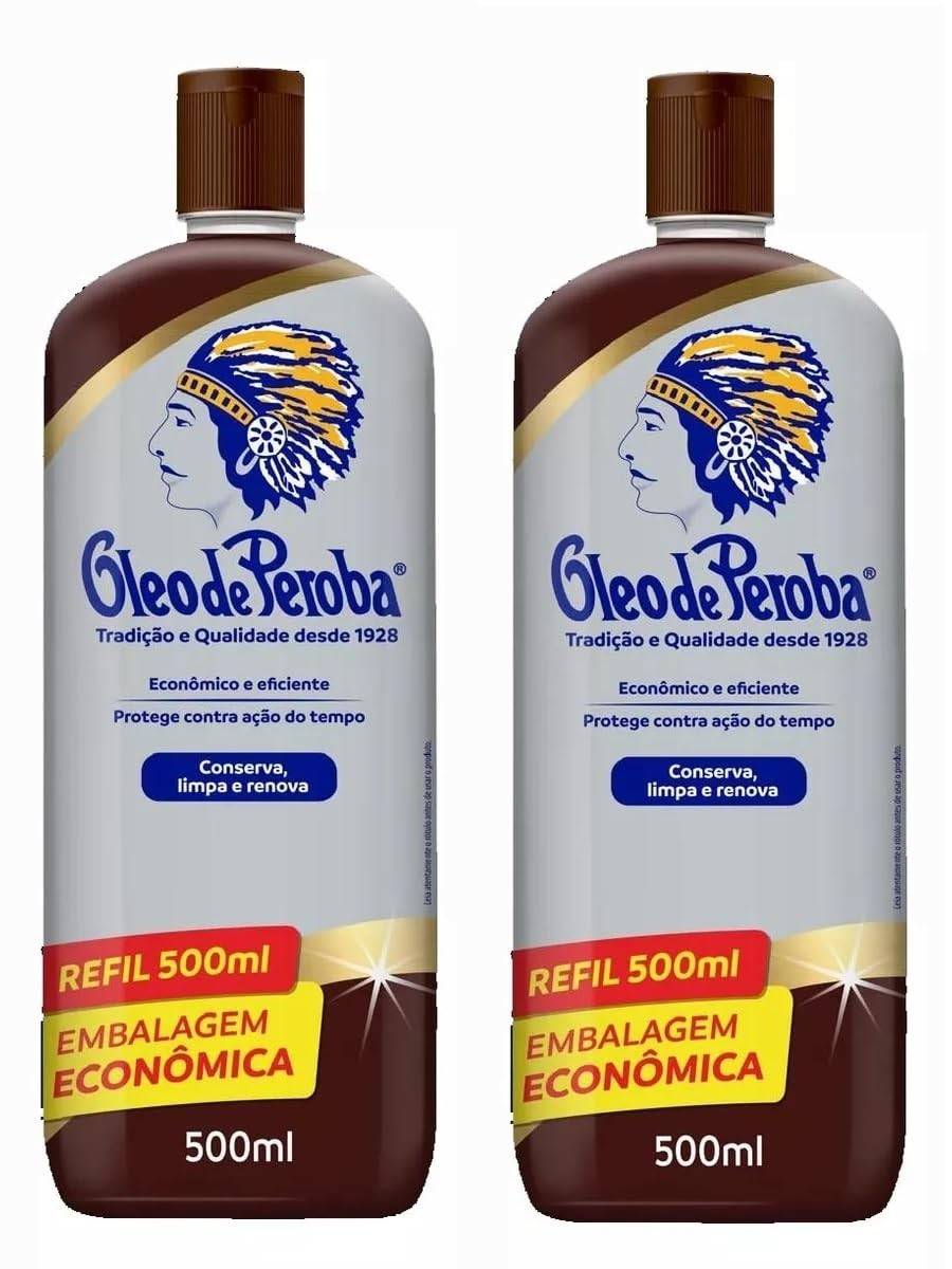 Kit 2 Óleos de Peroba King 500ml - Limpa, Hidrata e Dá Brilho à Madeira com Proteção Duradoura