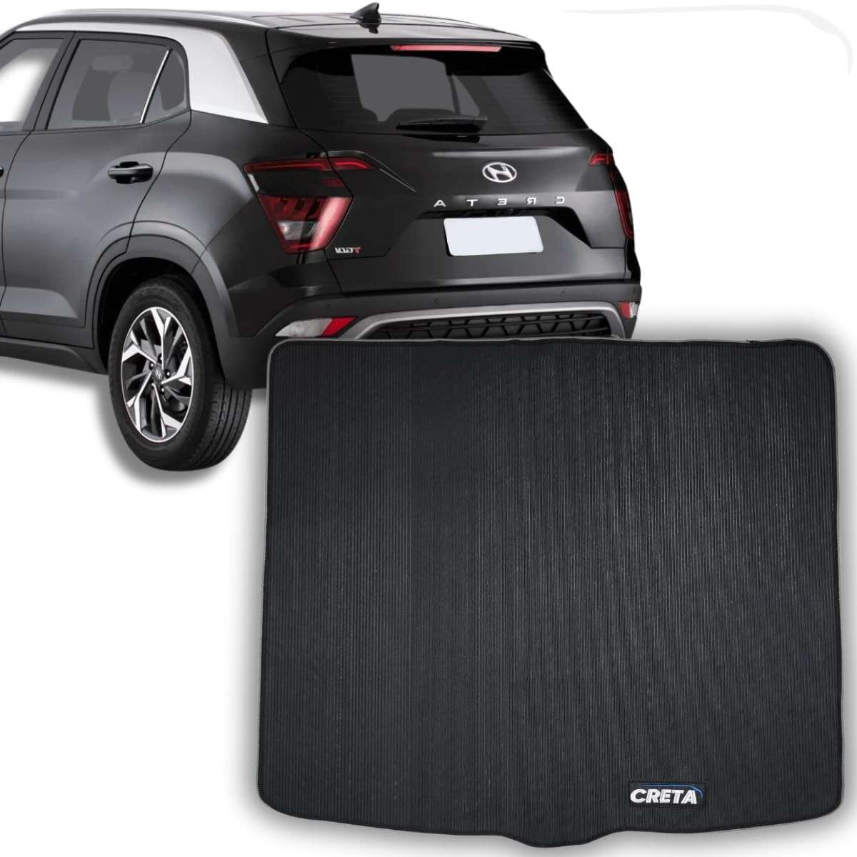 Tapete Porta Malas Emborrachado Hyundai Creta 2023-2025 - Proteção e Estilo Lanzi