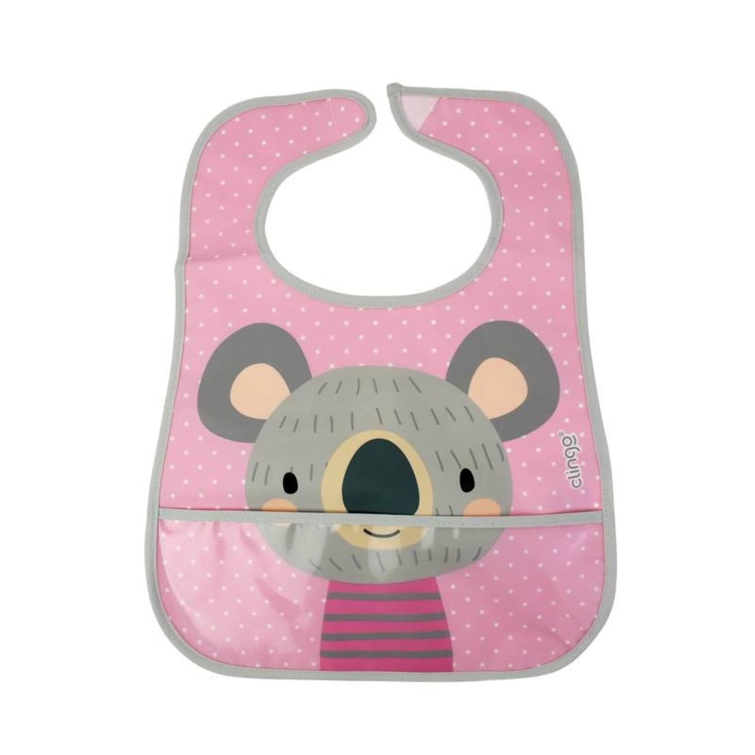 Babador Impermeável com Bolso Coletor Coala - Proteção e Estilo para Bebês