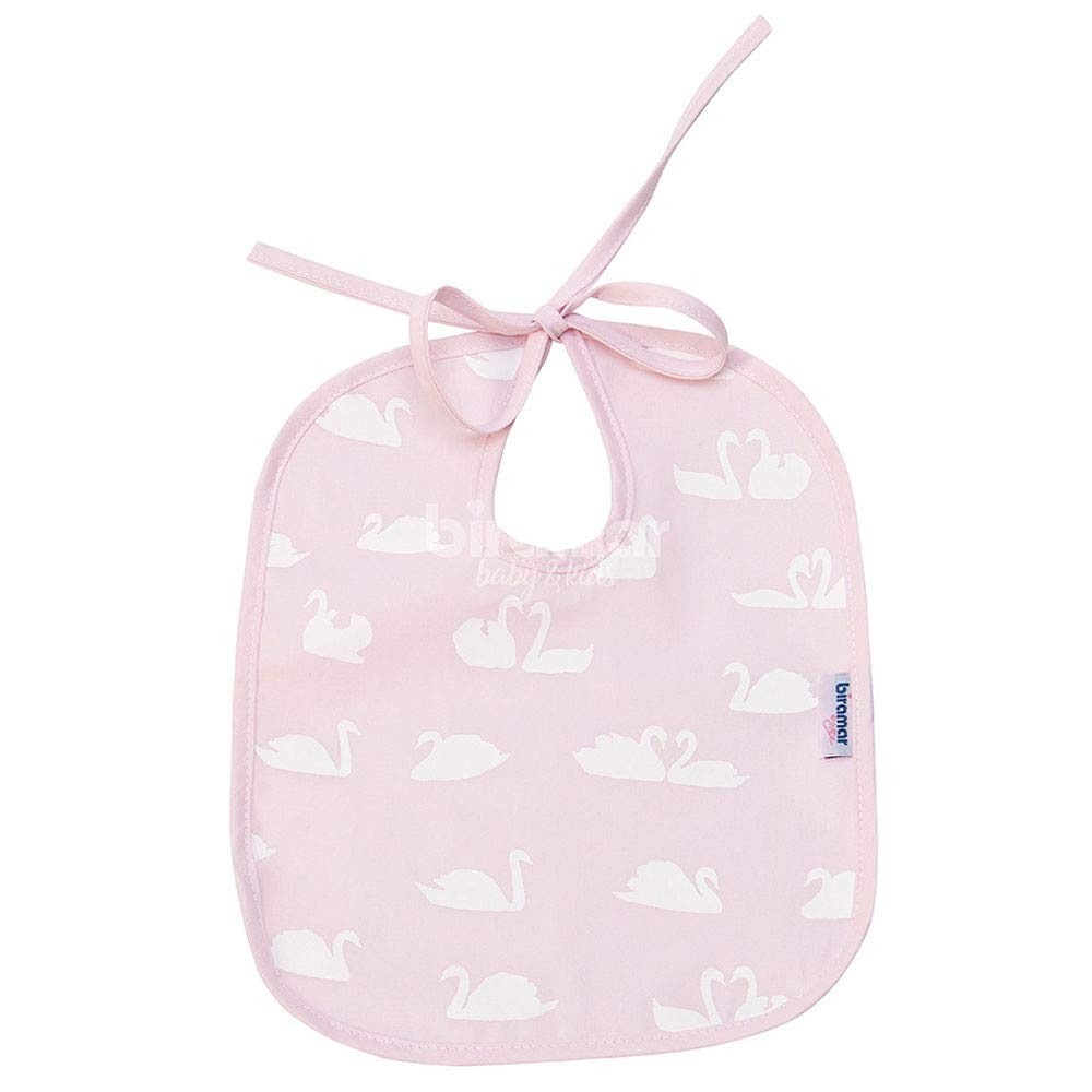 Biramar Baby Babador Estampado Cisne Rosa - Algodão Macio com Proteção PVC