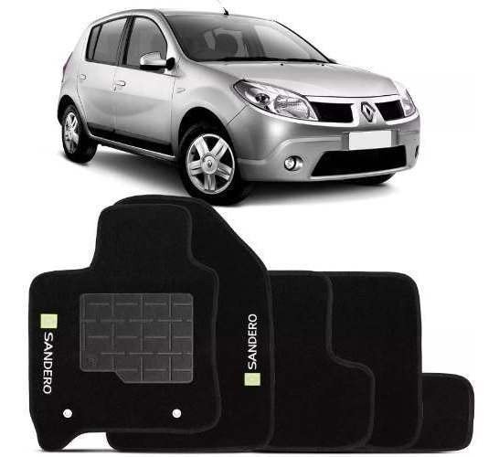 Tapete Automotivo Sandero 2008-2014: Carpete Premium Bordado com Estilo e Proteção