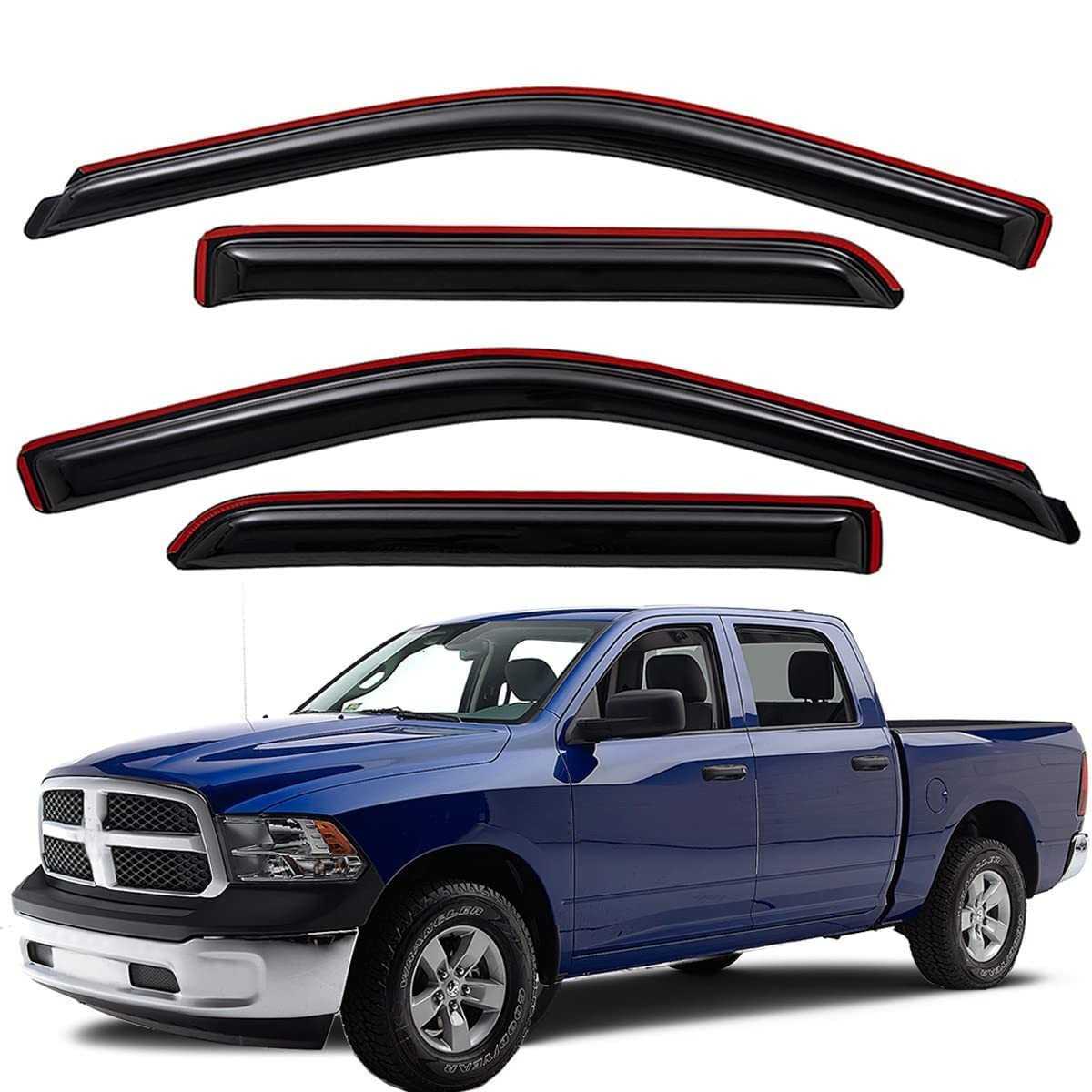 Defletor de Janela Dodge Ram 1500/2500/3500 2009-2024 - Proteção e Estilo
