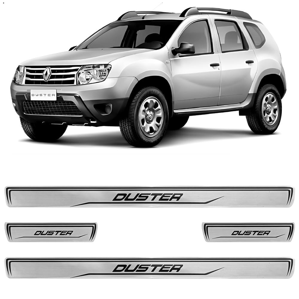 Jogo Soleira Porta Adesivo Resinada Duster 2010-2019: Proteção e Estilo Premium
