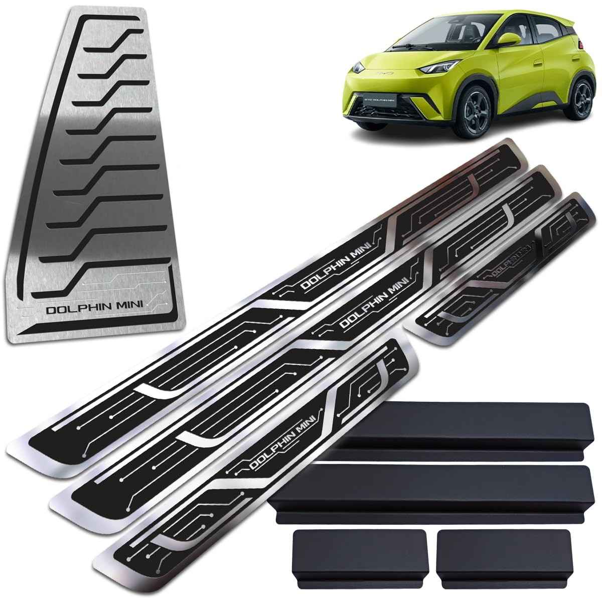 Soleiras Aço Inox Dolphin Mini: Proteção e Estilo Premium para Seu Carro