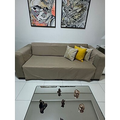 Protetor de Sofá 3 Lugares Suede Aveludado – Conforto e Proteção