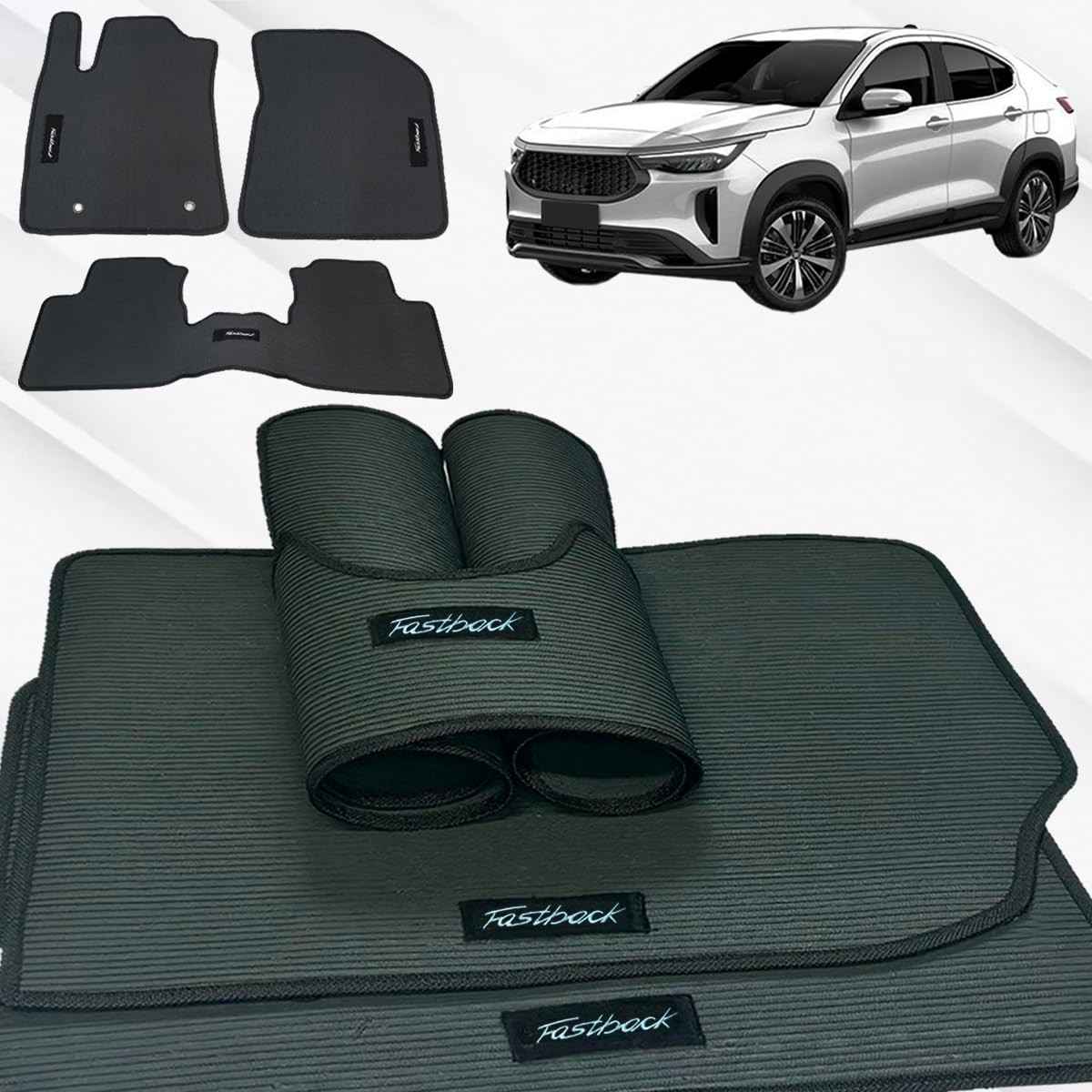 Tapete de Borracha Premium para FastBack Traseiro Inteiriço - Proteção e Estilo