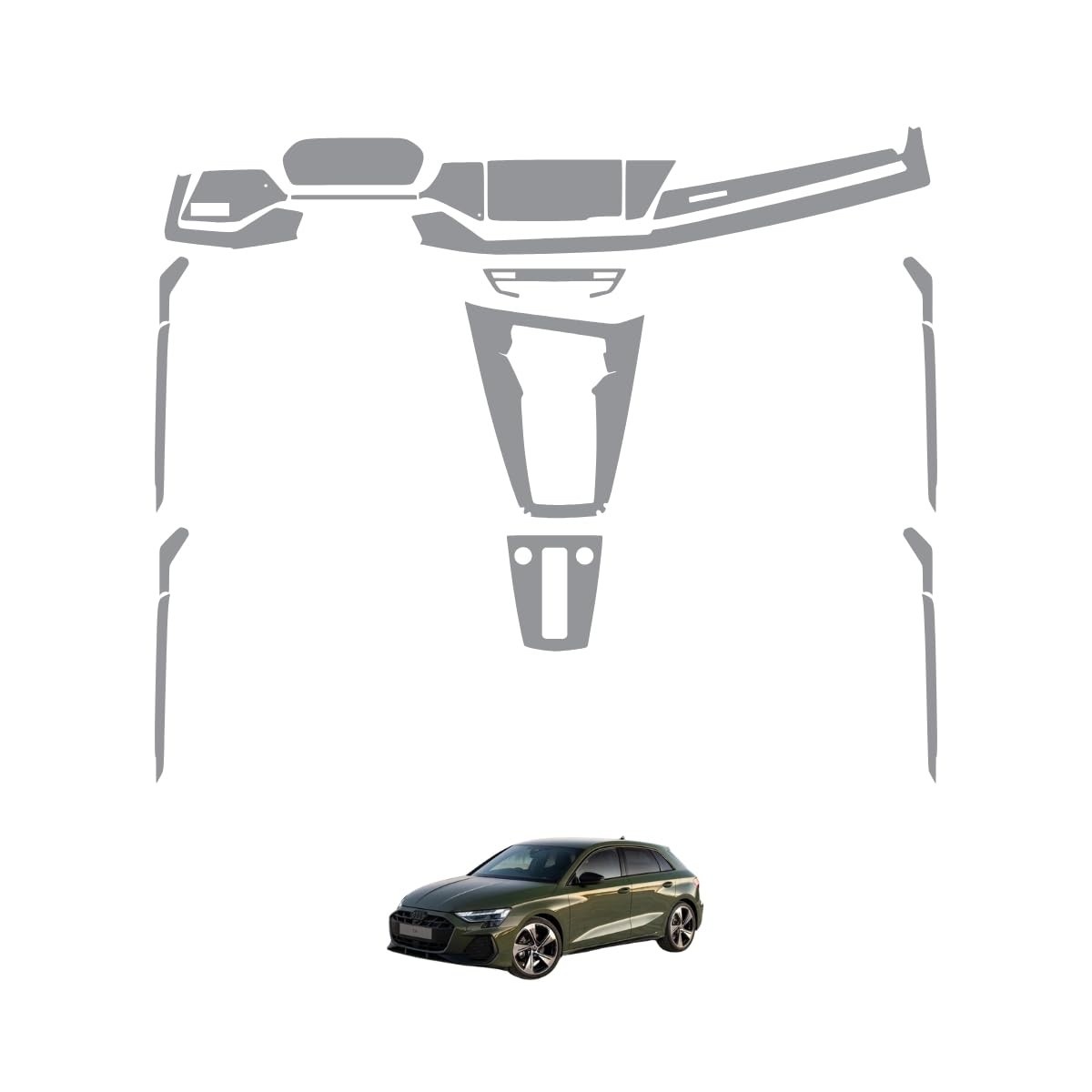 Película PPF Interior Completo Audi A3 Hatchback (2021-2025) - Proteção Premium
