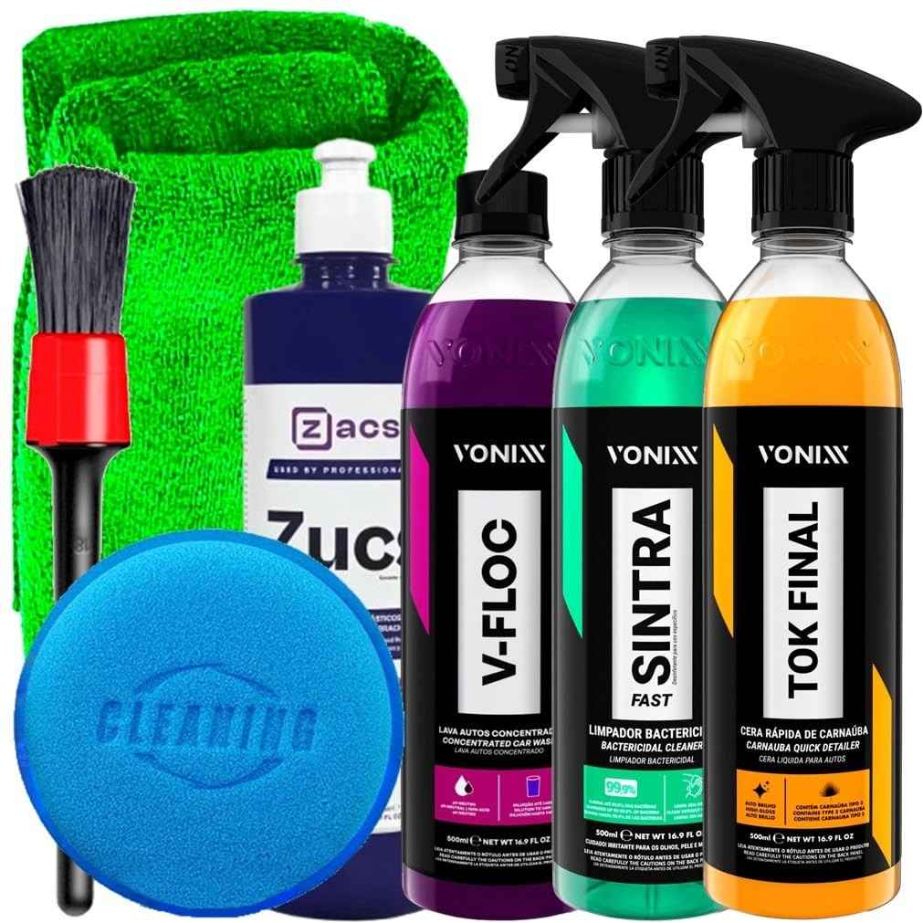 Kit Completo Vonixx para Detalhamento Automotivo: Brilho e Proteção Impecáveis