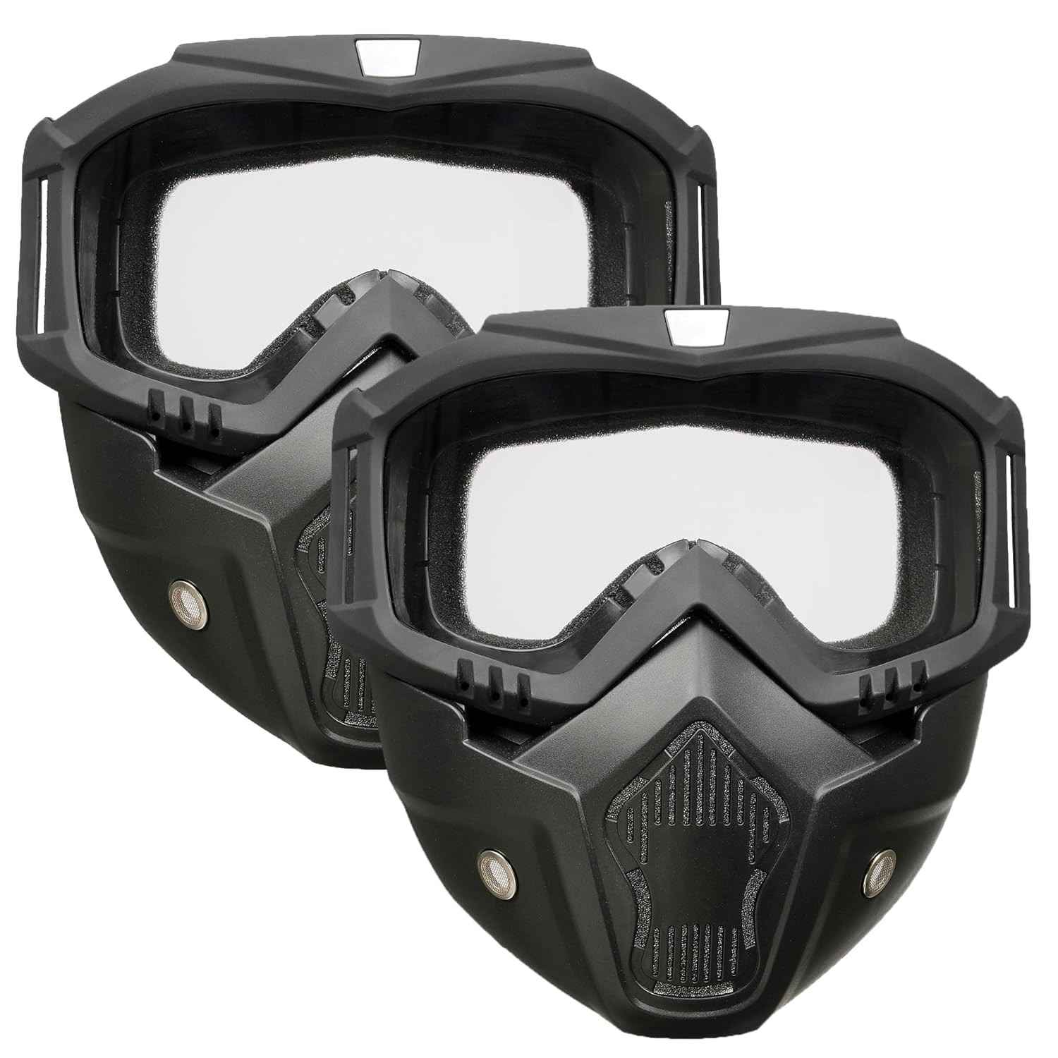 Pacote 2 Máscaras Airsoft Rosto Inteiro Tática Removível | Proteção Total