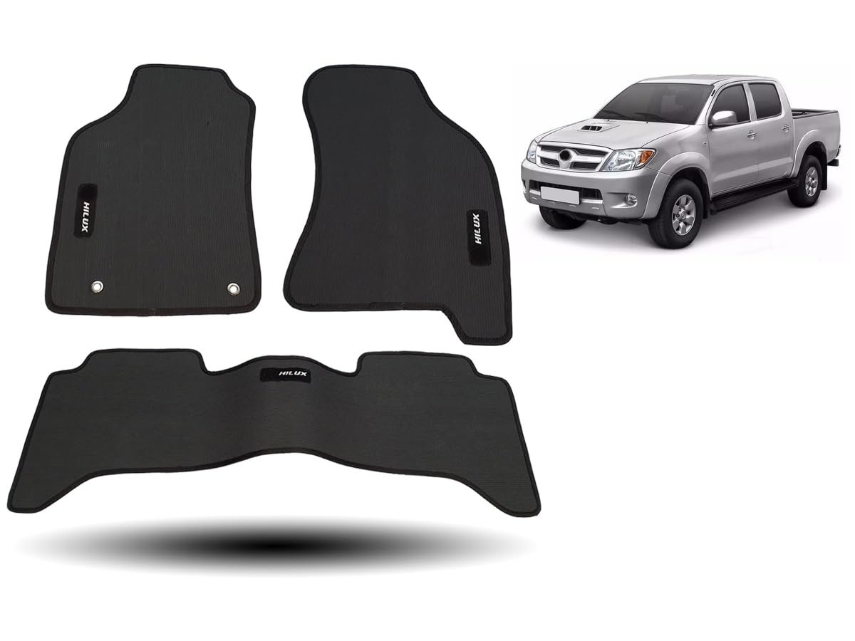 Tapete Borracha Hilux 2005-2011 (Traseiro Inteiriço) - Proteção e Estilo Premium