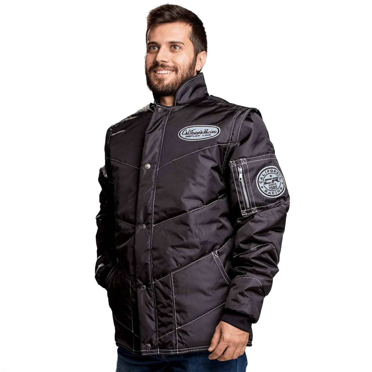 Jaqueta California Racing Refletiva Preta - Proteção e Estilo para Sua Aventura