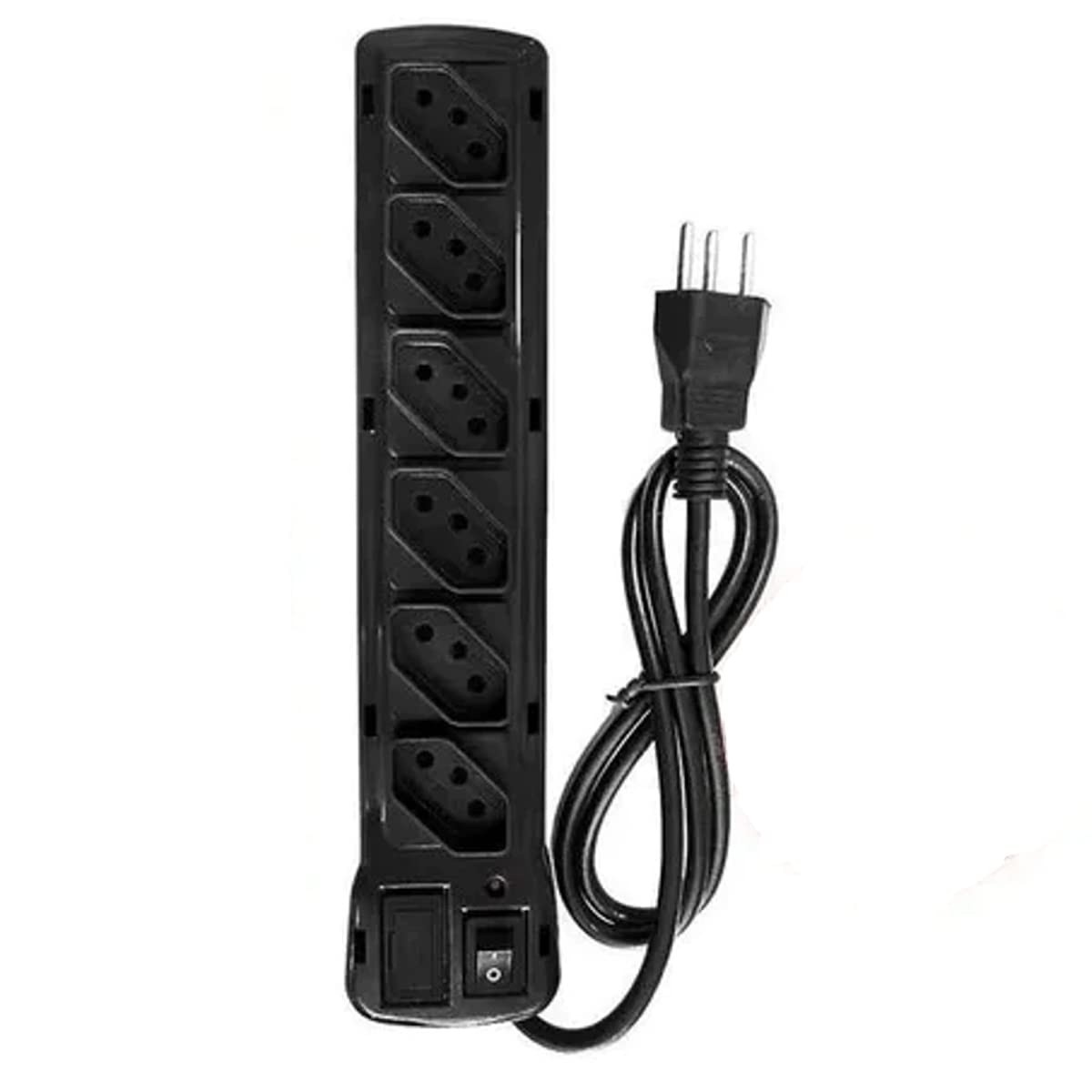 Filtro de Linha Régua 6 Tomadas Fiolux Preto - Proteção e Conexão Essencial