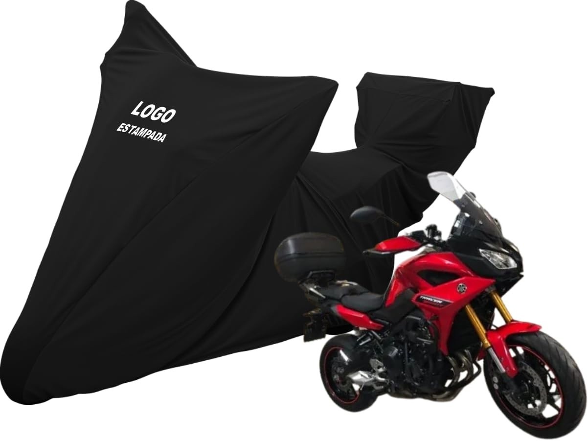 Capa Premium para Yamaha MT-09 Tracer: Proteção Total Anti-Risco com Compartimento para Top Case (Preta)