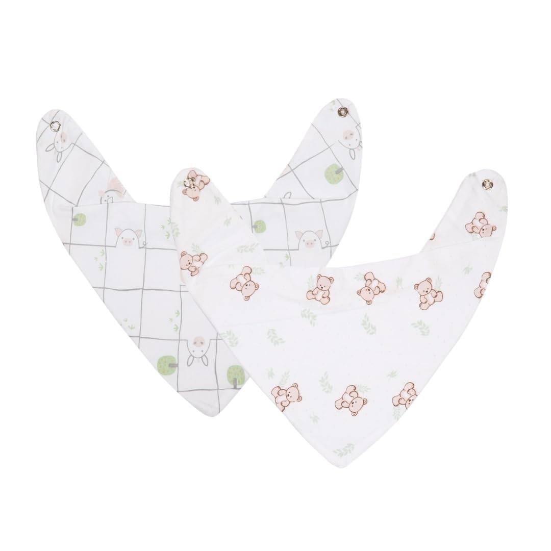 Babador Bandana Papi Baby - Proteção Estilosa para Bebês com Tamanho Único (2 Unidades)