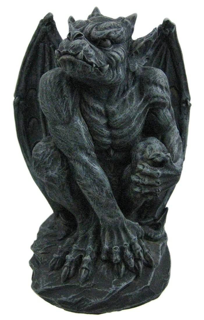 Estátua de Gárgula Asas Protegida Poised Guardian - Decoração Mística e Estilosa