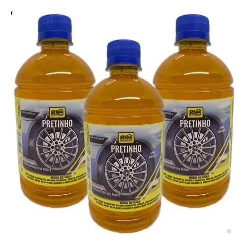 Kit 3x Baba de Camelo Pretinho 500ml: Pneus Brilhantes e Protegidos por Mais Tempo!