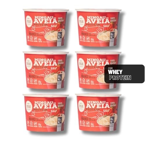Mingau de Aveia Proteico Morango com Chocolate Sem Açúcar, Sem Glúten e Sem Lactose - 06 UNIDADES (pronto em 05 minutos)