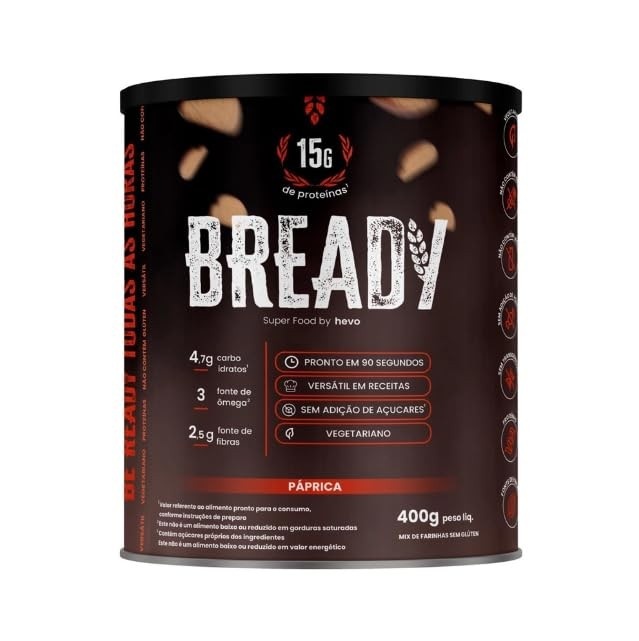 Bready Superfood Pão Proteico Sem Glúten Sabor Paprica 400g