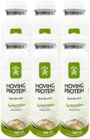 Combo 6 Moving Whey Protein 5g Proteína 300ml Água de Coco