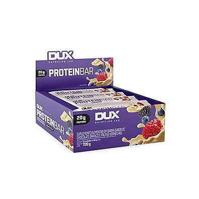 Barra Proteína Chocolate Branco Frutas Vermelhas 12un