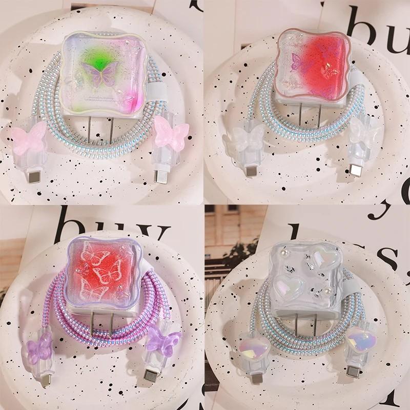 Protetor de Cabo iPhone: Borboleta Kawaii 3D