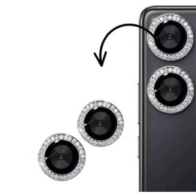 Protetor de Câmera 3D para Galaxy A05 com Brilho Strass e Anti-Impacto