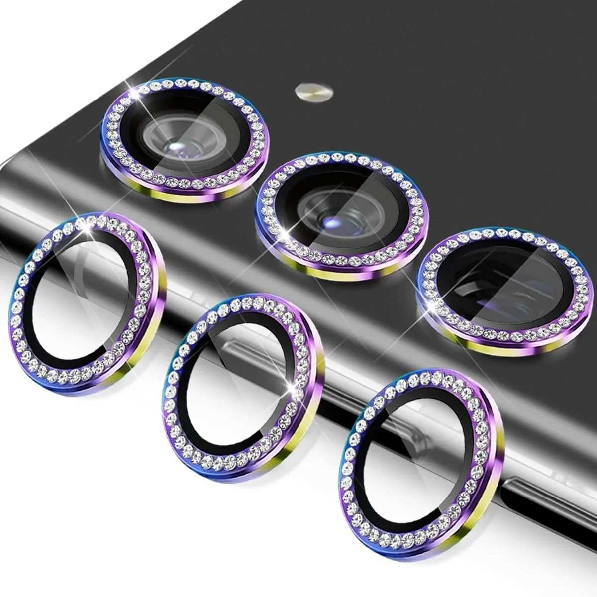 Protetor de Câmera Galaxy: Diamante & Vidro Temperado