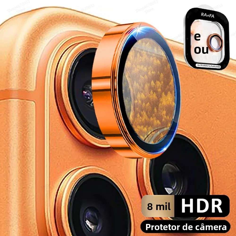 Protetor de Câmera iPhone: Vidro Temperado 8K