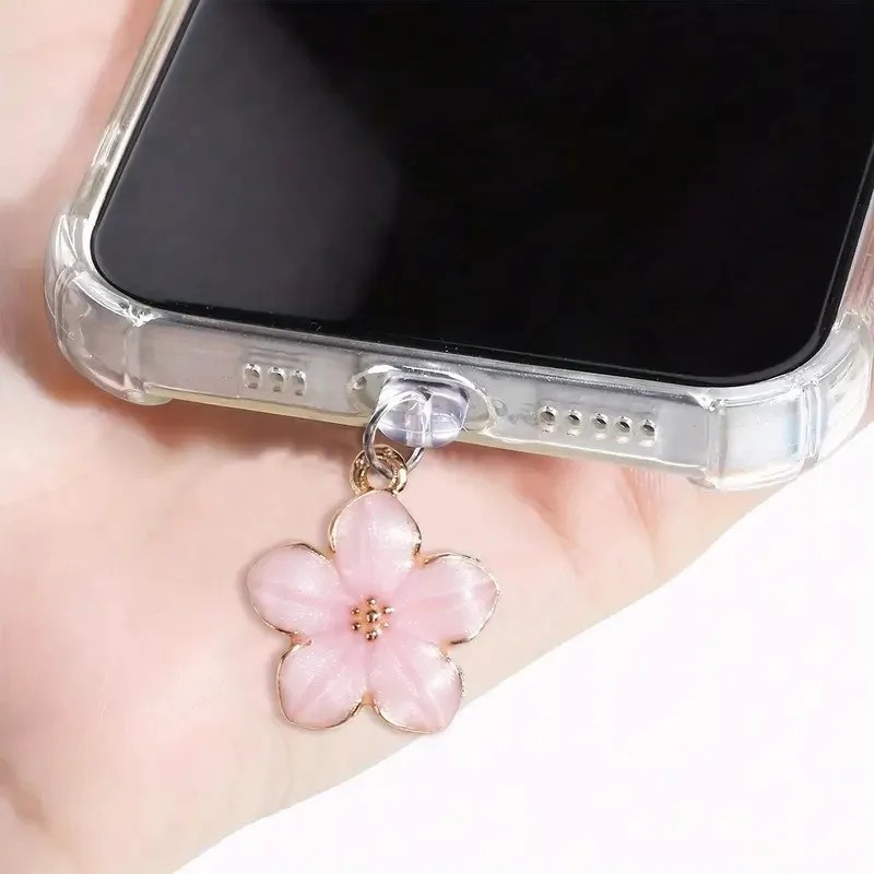 Protetor de Porta USB: Charme Floral para seu Celular 🌸