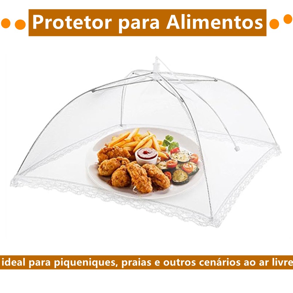 Protetor de Tela Mosquiteiro para Alimentos: Proteção Flexível e Portátil