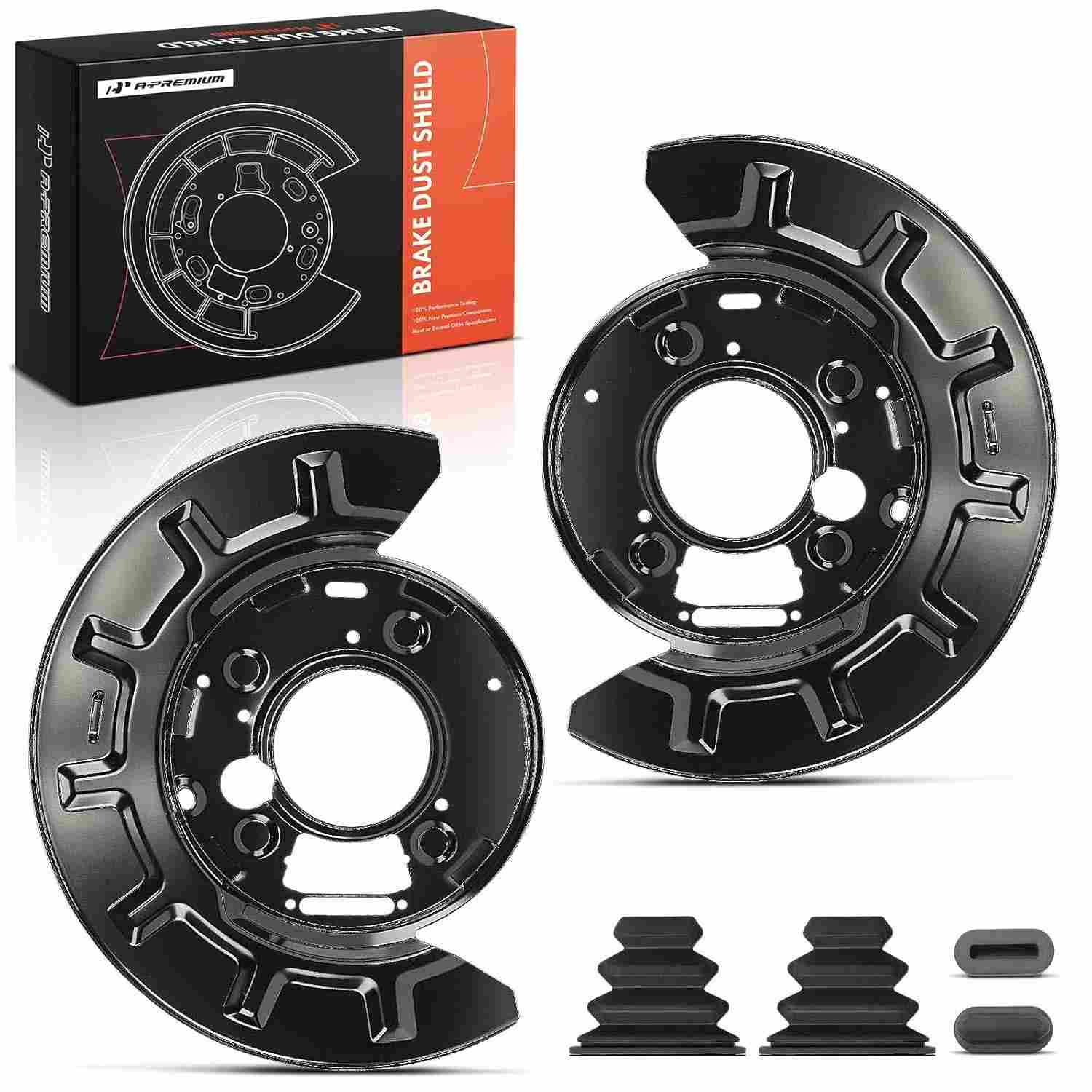 A-Premium Protetor contra poeira de freio traseiro e passageiro compatível com modelos Chevrolet e GMC - Silverado 2500 3500 HD, Sierra 2500 3500 HD, 2011-2019, conjunto de 2 peças
