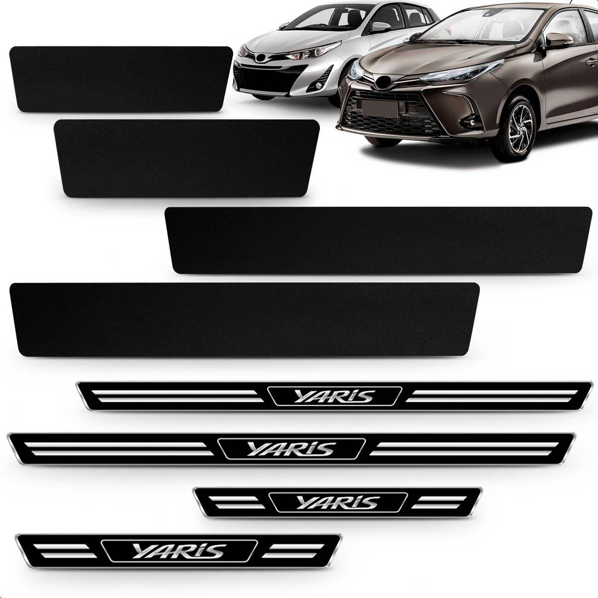 Protetor de Soleira Adesivo Elegance para Toyota Yaris 4 Portas (2018-2024)