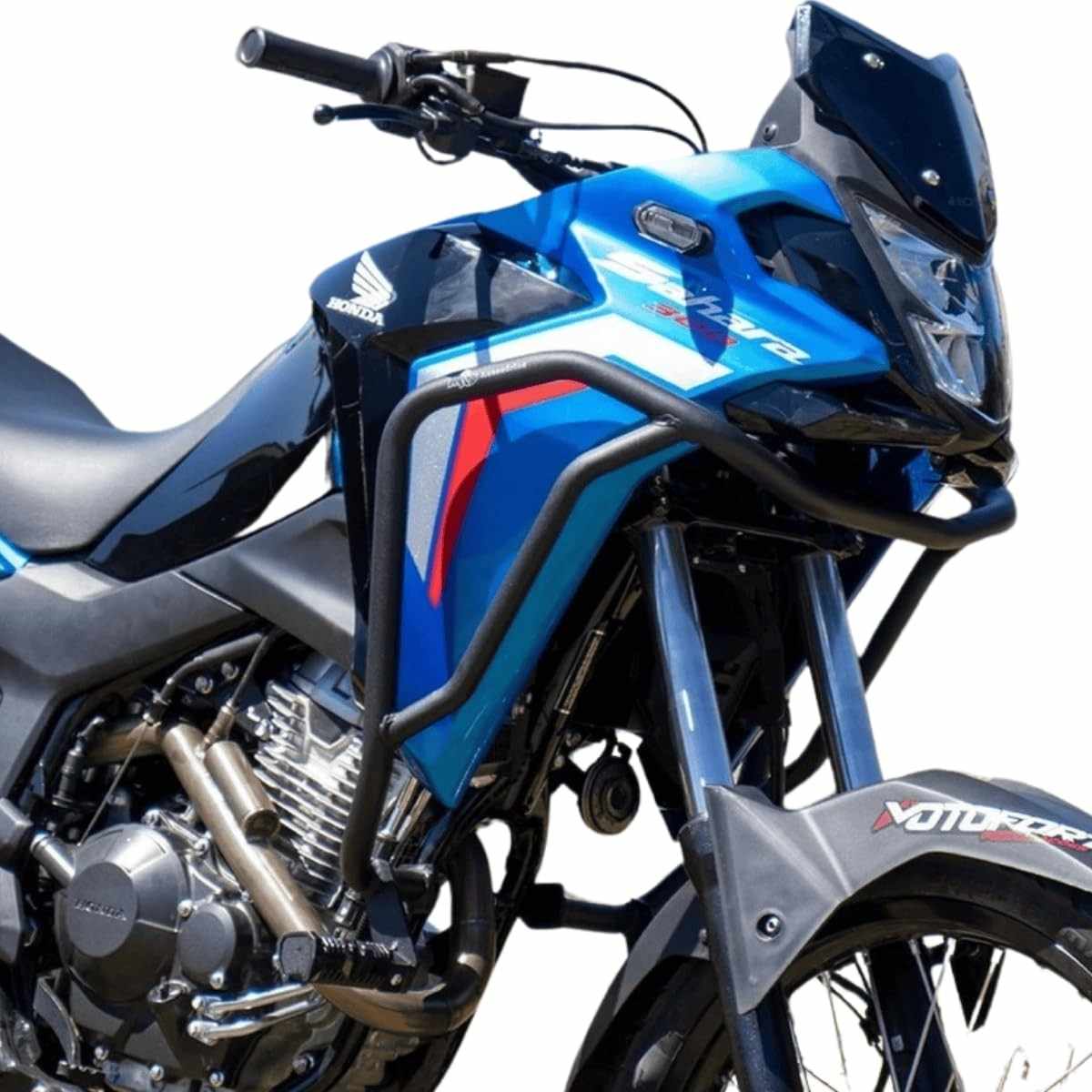 Protetor de Carenagem com Pedaleira Sahara 300 (2024+) Preto Fosco - Segurança e Estilo