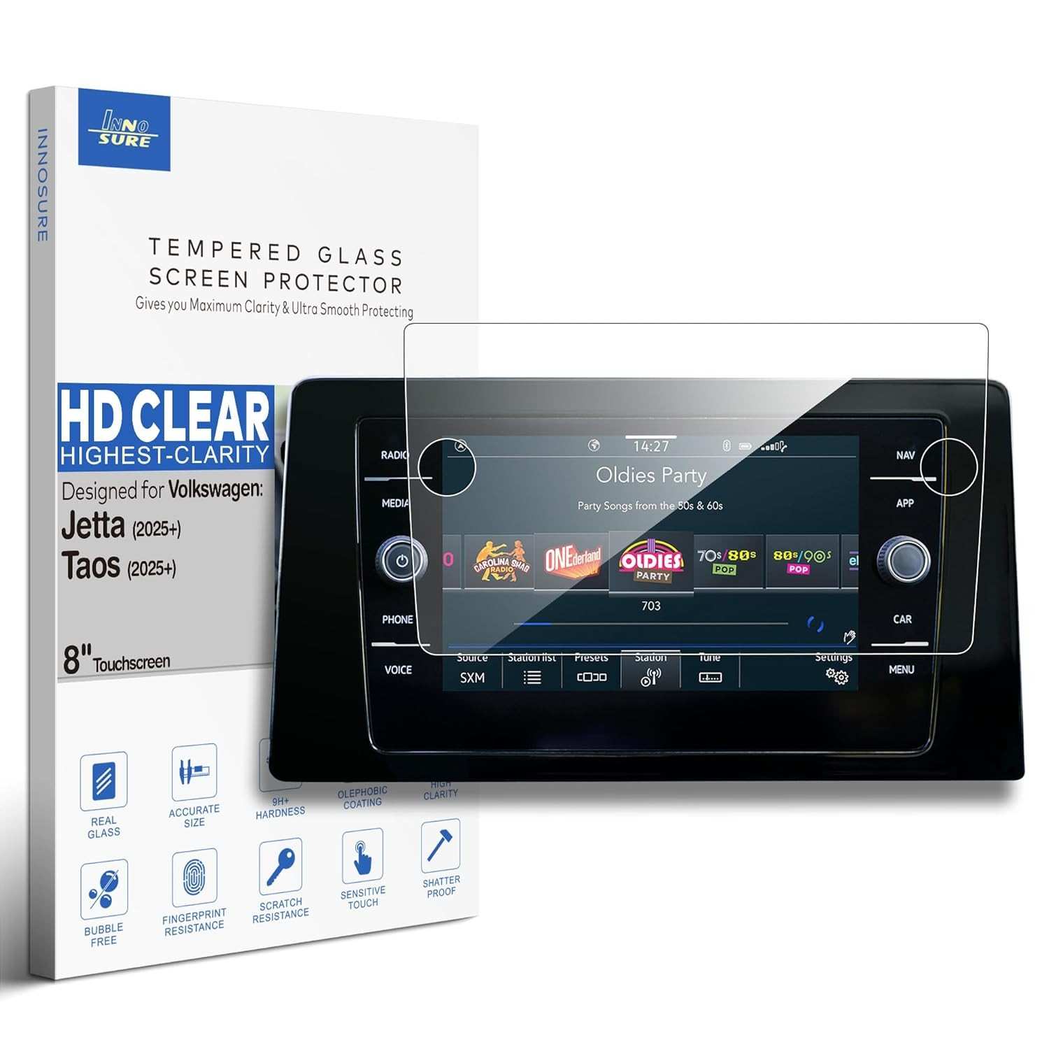 Protetor de Tela INNOSURE para Volkswagen Jetta e Taos 20.3cm: Proteção HD Anti-Risco e Anti-Impressão Digital