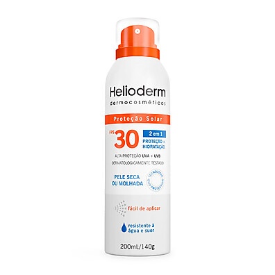 Protetor Solar Helioderm FPS 30 Spray – Proteção Real na Praia