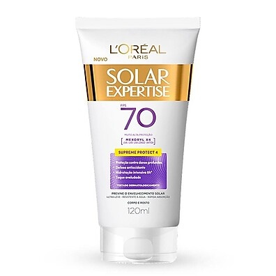 Protetor Solar L'oréal FPS 70 - Proteção Suprema e Toque Aveludado