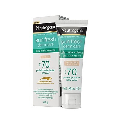Protetor Solar Neutrogena Sun Fresh FPS 70 – Pele Oleosa Clara