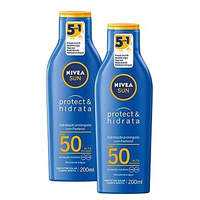 Protetor Solar Nivea Sun Protect & Hidrata FPS 50 – Kit com 2
