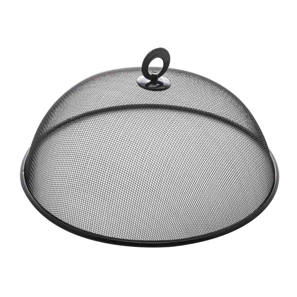 Tela Protetora para Alimentos LYOR 24,5cm x 9cm - Metal Revestido com Plástico Preto | Proteção contra Insetos e Poeira