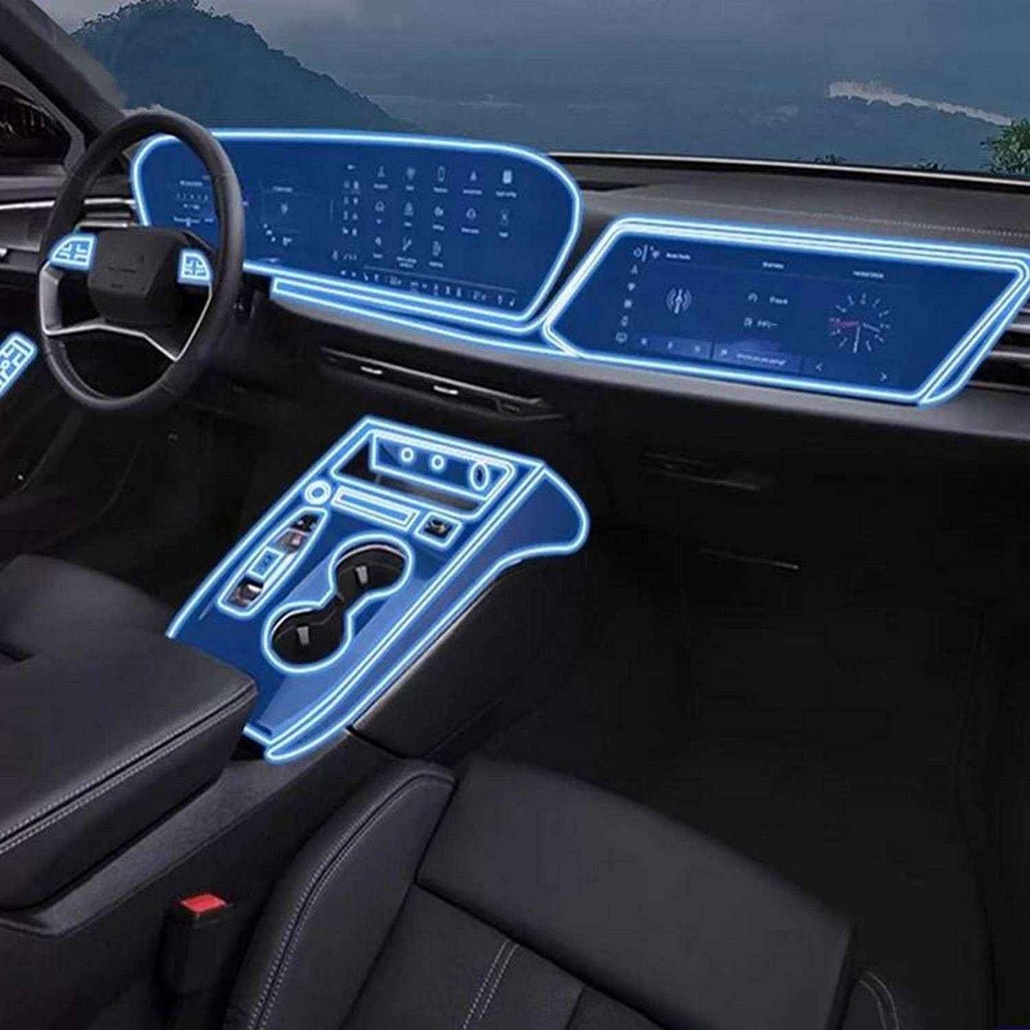 Película Protetora TPU para Central Multimídia Audi A5 2025 - Proteção Premium Anti-Arranhão
