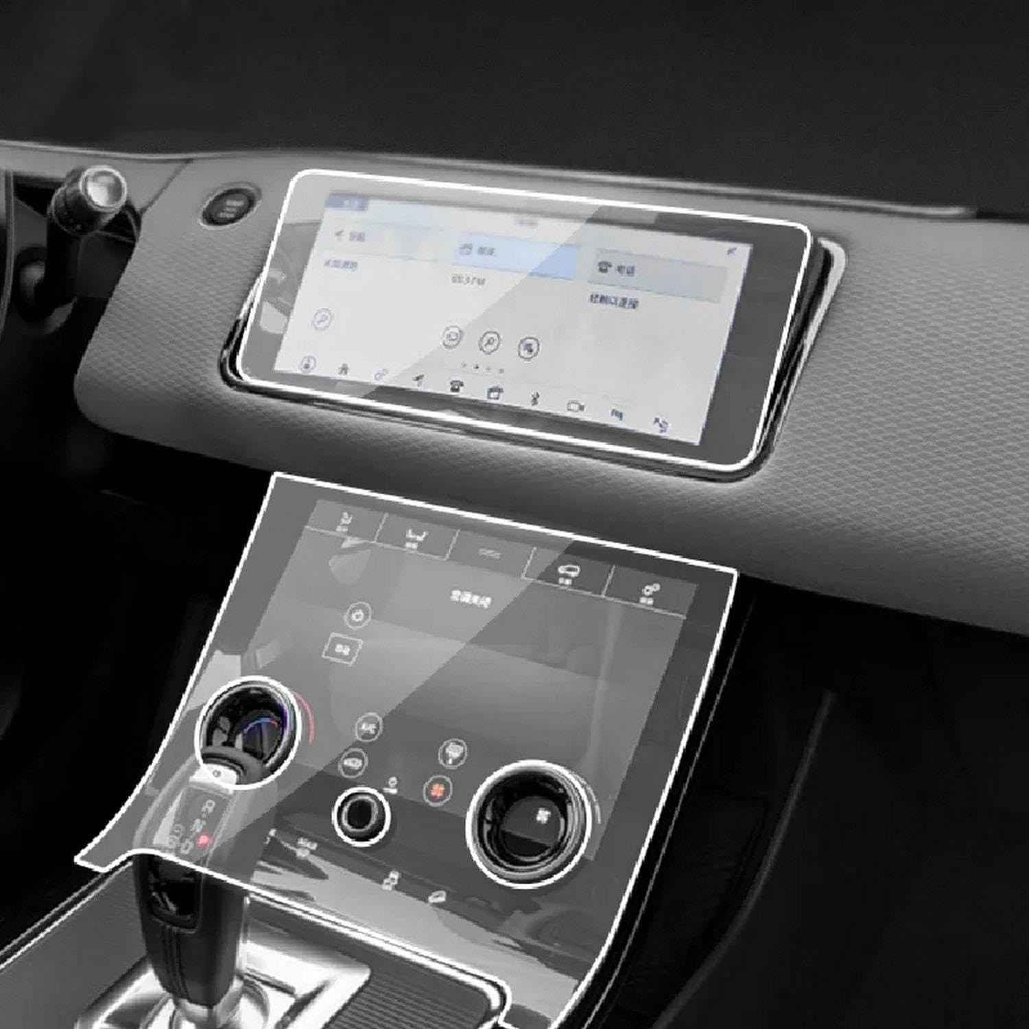 Película Protetora TPU para Tela GPS Land Rover Evoque 2019-2023 - Antirrisco e Ultra Transparente